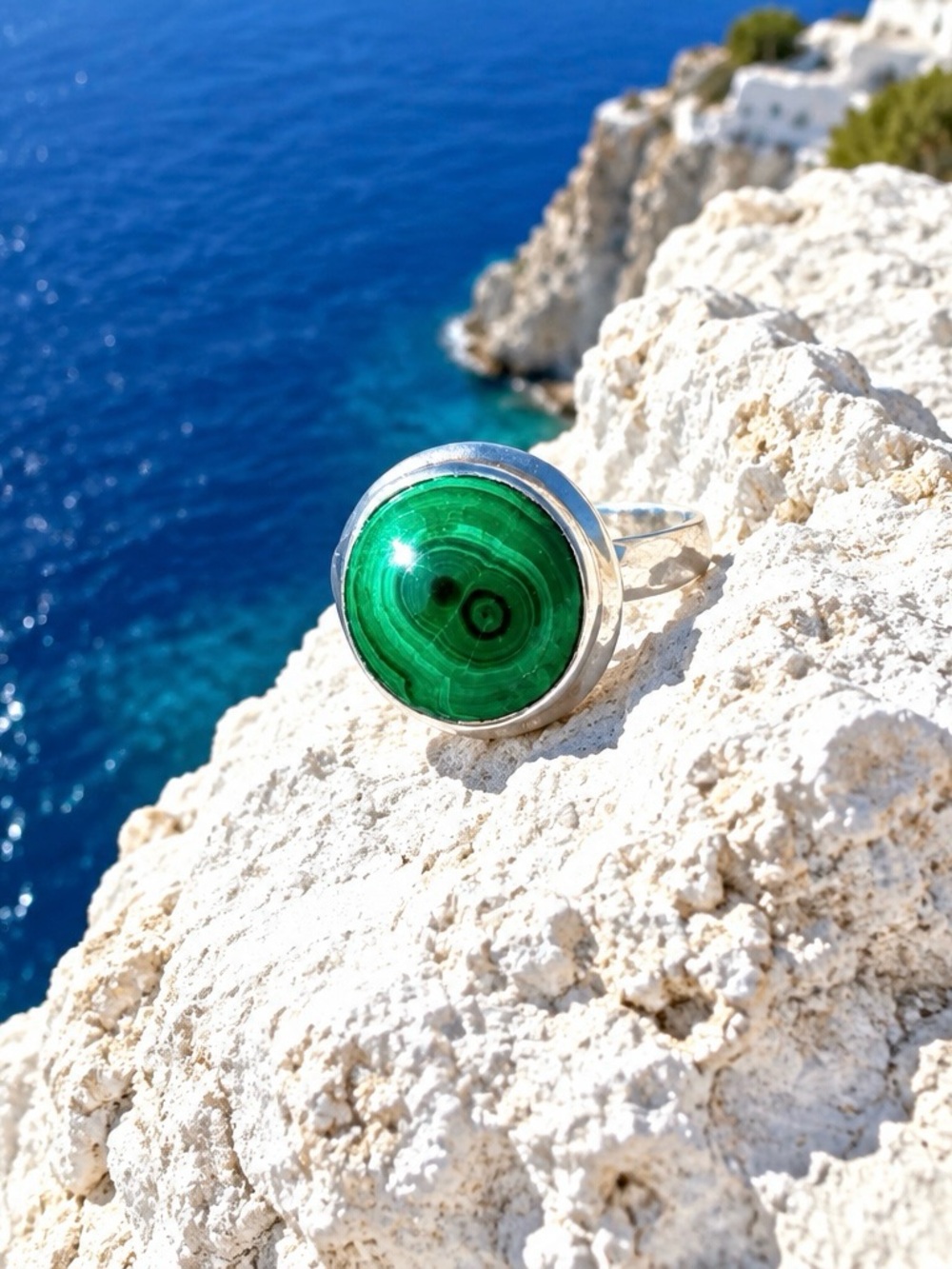 NEW! Malachite & Sterling Silver Ring